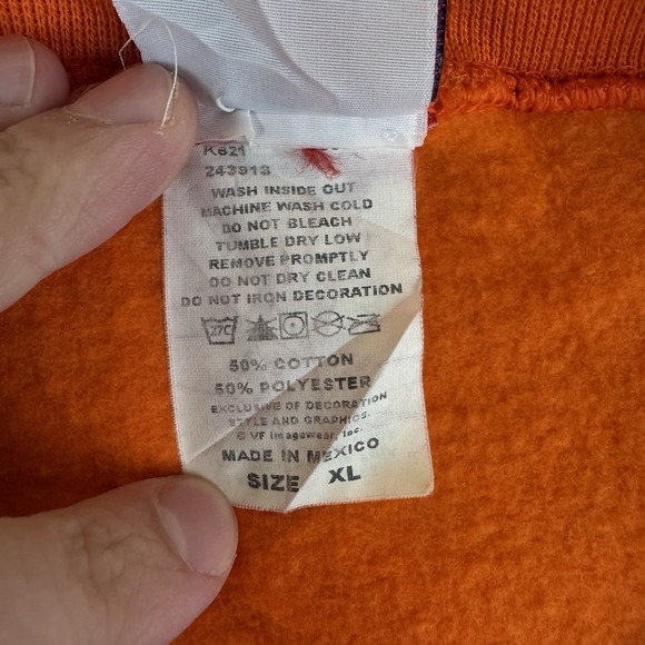 Philadelphia Flyers Pullover Sweatshirt XL Spell Out Graphic Hockey Mens Vtg NHL - Picture 4 of 9